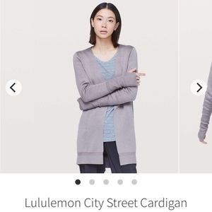 Lululemon City Street Cardigan Heathered Mystique Size 8